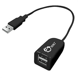 SIIG AC JU-H20011-S1 Compact 2Port USB 2.0 Hub Brown Box
