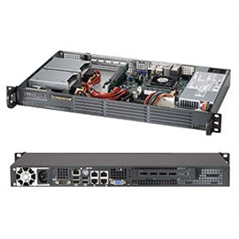 Supermicro CSE-504-203B Mini 1U 9.8 Depth 200W 80+ 1x3.5inch Black Retail