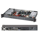 Supermicro CSE-504-203B Mini 1U 9.8 Depth 200W 80+ 1x3.5inch Black Retail