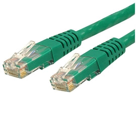 StarTech Cable C6PATCH1GN 1ft Cat6 Green Molded RJ45 UTP GbE Patch Cable Cord