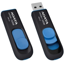 A-DATA MF AUV128-32G-RBE 32GB USB3.0 Flash Drive UV128 (R90 W40) Black+Blue RTL