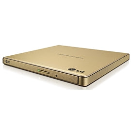 LG External Slim DVDRW GP65NG60 8X USB 9.5mm Gold with Cyberlink Software RTL