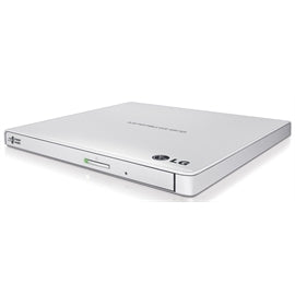 LG External Slim DVDRW GP65NW60 8X USB 9.5mm White with Cyberlink Software RTL