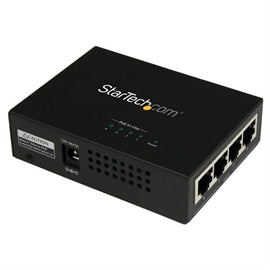 StarTech POEINJ4G 4PT Gigabit Midspan PoE+ Injector 802.3at af Retail