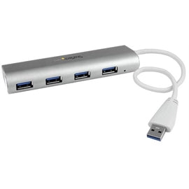 StarTech Accessory ST43004UA 4PT Portable USB3 Hub with Built-in Cable Retail