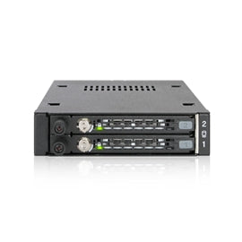 ICY DOCK MB492SKL-B 2x2.5�SATA SAS HDD SSD Mobile Rack f 3.5Front Device Bay