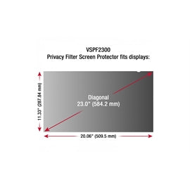 ViewSonic AC VSPF2300 23 Privacy Filter Screen Protector f Widescreen Black