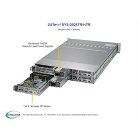 Supermicro SYS-2028TR-HTR 2U RM S2011 E5-2600v3 v4 6x2.5HS 1600W Brown Box