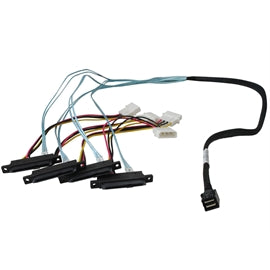 HighPoint CB 8643-4SAS-1M 1M SFF-8643 to Controller & 4xSFF-8482 to 4xSAS Drives