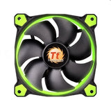 Thermaltake Fan CL-F055-PL12GR-A Riing 12 LED 3 fan 120mm Green Retail