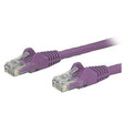 StarTech CB N6PATCH12PL 12ft Cat6 Ethernet Patch Cable w Snagless RJ45 PURPLE