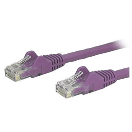 StarTech CB N6PATCH12PL 12ft Cat6 Ethernet Patch Cable w Snagless RJ45 PURPLE
