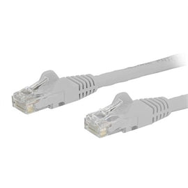 StarTech CB N6PATCH8WH 8ft Cat6 Ethernet Patch Cable w Snagless RJ45 White RTL