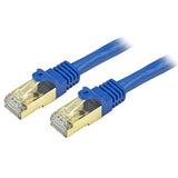 StarTech CB C6ASPAT2BL Cat6a Ethernet Patch Cable Shielded (STP) 2ft Blue RTL