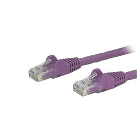 StarTech CB N6PATCH30PL 30ft Cat6 Ethernet Patch Cable w Snagless RJ45 Purple