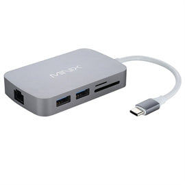 MINIX AC NEO-C-XGR USB-C Hub Multiport Adapter w HDMI 1.4 Gray iOS Win Linux