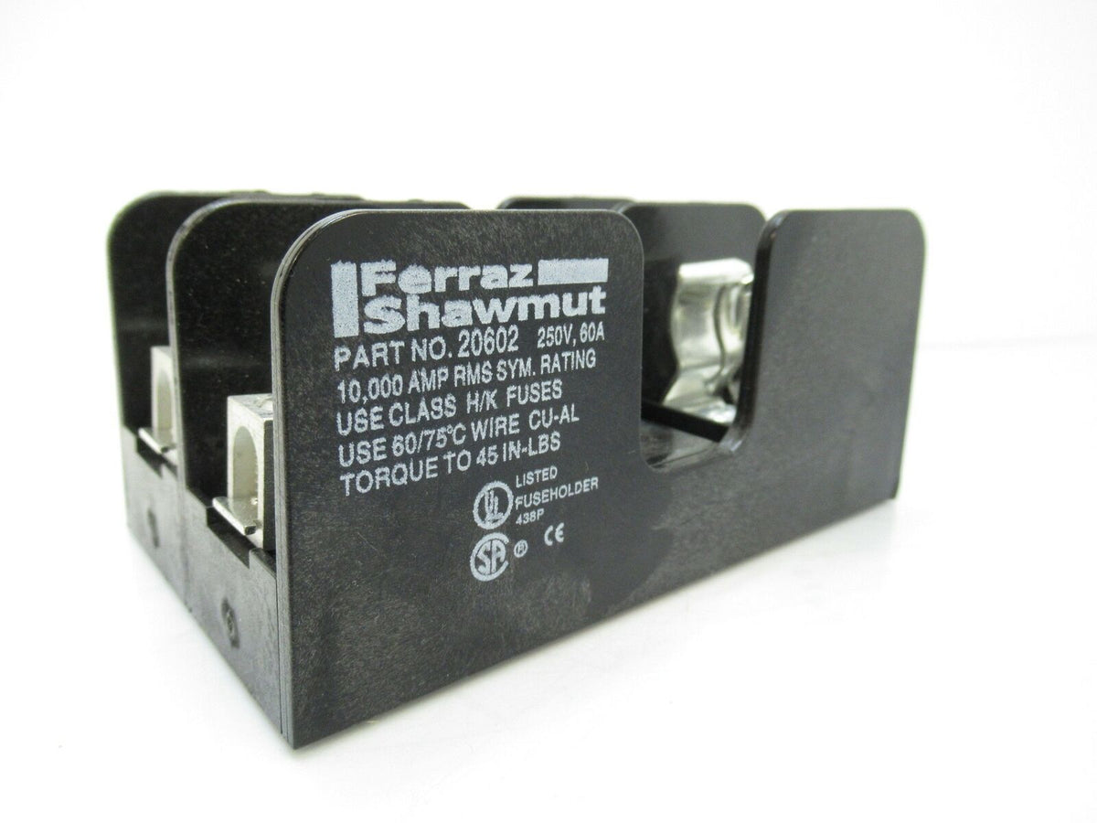 Mersen Ferraz Shawmut 20602 Fuse Base 2 Pole Tin-Plate Aluminum ...