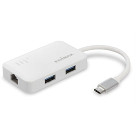 Edimax AC EU-4308 USB Type C to 3xUSB3.0 10 100 1000Mbps Gigabit Eithernet Hub