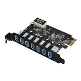 SIIG AC LB-US0514-S1 USB 3.0 7-Port Ext PCIe Host Adapter Brown Box