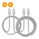 SIIG CB CB-US0Q11-S1 1.65 3.3ft Zinc Alloy USB-C to USB-C Charging Sync Braided