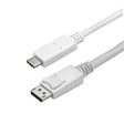 StarTech CB CDP2DPMM3MW 10ft USB-C to DisplayPort Cable 4K 60Hz White Retail