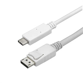 StarTech CB CDP2DPMM3MW 10ft USB-C to DisplayPort Cable 4K 60Hz White Retail