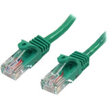 StarTech CB 45PATCH15GN 15ft Cat5e Ethernet Patch Cable w Snagless RJ45 Green