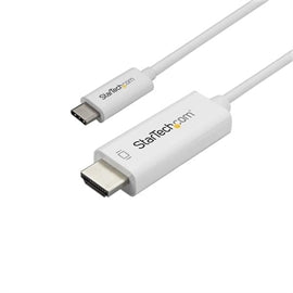 StarTech CB CDP2HD1MWNL 3ft USB-C to HDMI Cable 4K 60Hz White Retail