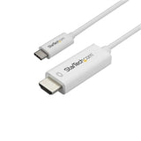 StarTech CB CDP2HD1MWNL 3ft USB-C to HDMI Cable 4K 60Hz White Retail
