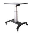 StarTech AC STSCART Mobile Sit-Stand Workstation Black & Silver Retail