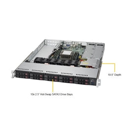 Supermicro SY SYS-1019P-WTR 1U Xeon LGA3647 768G PCIE 10x2.5HS SATA Brown Box