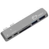 SIIG AC JU-TB0312-S1 Thunderbolt 3 USB-C Hub w Card Reader & PD ADP Space Gray