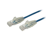 StarTech CB N6PAT10BLS Cat6 Ethernet Cable Slim Snagless RJ45 10 ft. Blue