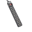 Tripp-Lite AC PS66B 6-Outlet Power Strip 6ft. Cord Black Housing Retail