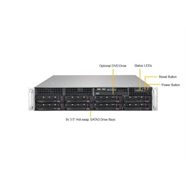 Supermicro SY SYS-6029P-TRT(3YR) Xeon S3647 C622 2TB DDR4 PCIE Brown Box