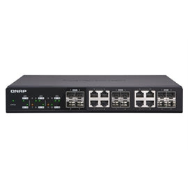 QNAP NAS QSW-1208-8C-US 12PT Twelve 10GbE SFP+ Ports Unmanaged 10GbE Switch