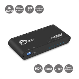 SIIG AC CE-H22Y11-S1 HDMI Distribution Amplifier w Auto Video Scaling 4K 60Hz