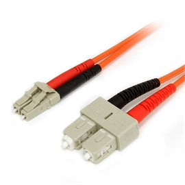 StarTech CB FIBLCSC1 1m Fiber Optic Cable Multimode Duplex 62.5 125 LSZH LC SC