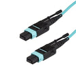 StarTech CB MPO12PL1M 3ft MPO MTP Fiber Optic Plenum Rated OM3 40Gb Push Pull