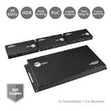 SIIG AC CE-H24N11-S1 HDMI 4K HDR 1x4 Splitter HDBaseT Extender w Auto-scaling