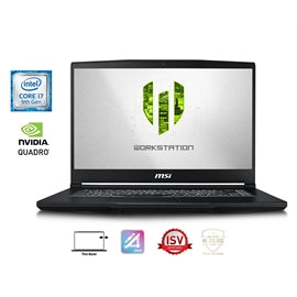 MSI NB WP65 9TH-432CA 15.6 Ci7-9750H P620 16GB 512GB W10P Retail