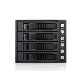 iStarUSA BPU-340HD-BLACK 3x5.25 to 4x3.5 2.5 12Gb s HDD SSD HS Rack Black