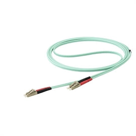 StarTech CB 450FBLCLC10 10m OM4 LC to LC Multimode Duplex Fiber Optic Patch CB