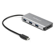 StarTech AC HB31C3ASDMB 3-Port USB-C Hub w SD Card Reader - 10Gbps - 3x USB-A