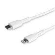 StarTech CB RUSBCLTMM1MW 3.3ft USB C to Lightning Cable Apple MFi Certified WH