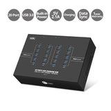 SIIG AC ID-US0611-S1 20-Port Industrial USB 3.1 Hub with Charging Brown Box