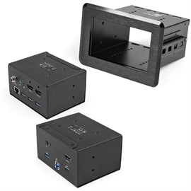 StarTech AC BEZ4MOD Single-Module Conference Table Connectivity Box BK Retail