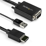 StarTech AC VGA2HDMM10 10 ft. (3 m) VGA to HDMI Adapter USB-Powered 1080p