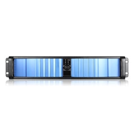 iStarUSA RM D-200SEA-BL-HDD2535 2U RM Chassis w BL SEA Bezel & HDD SSD Convert