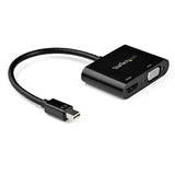 StarTech AC MDP2VGAHD20 Mini DisplayPort to HDMI VGA Adapter - 4K 60Hz BK RTL